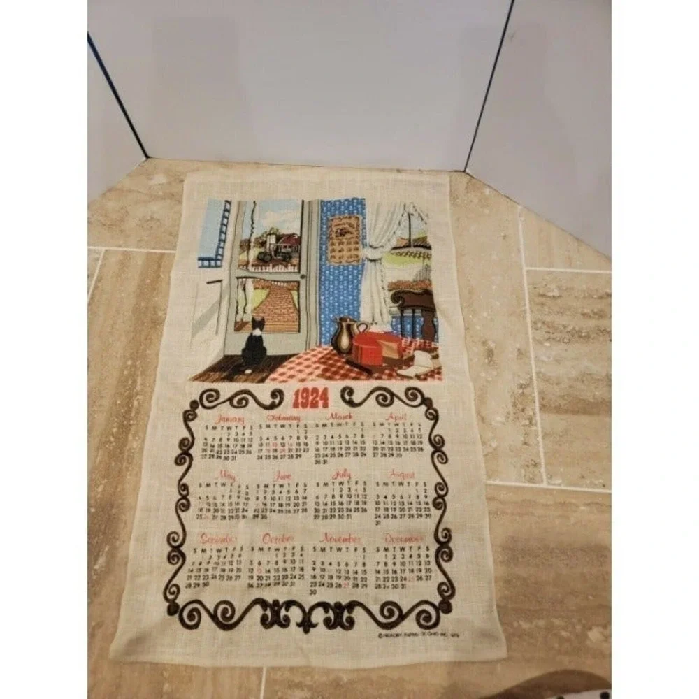 1924 Vintage Kitchen Tea Towel Cloth